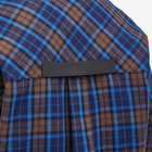 Loewe Men's Check Overshirt in Navy Blue/Brown