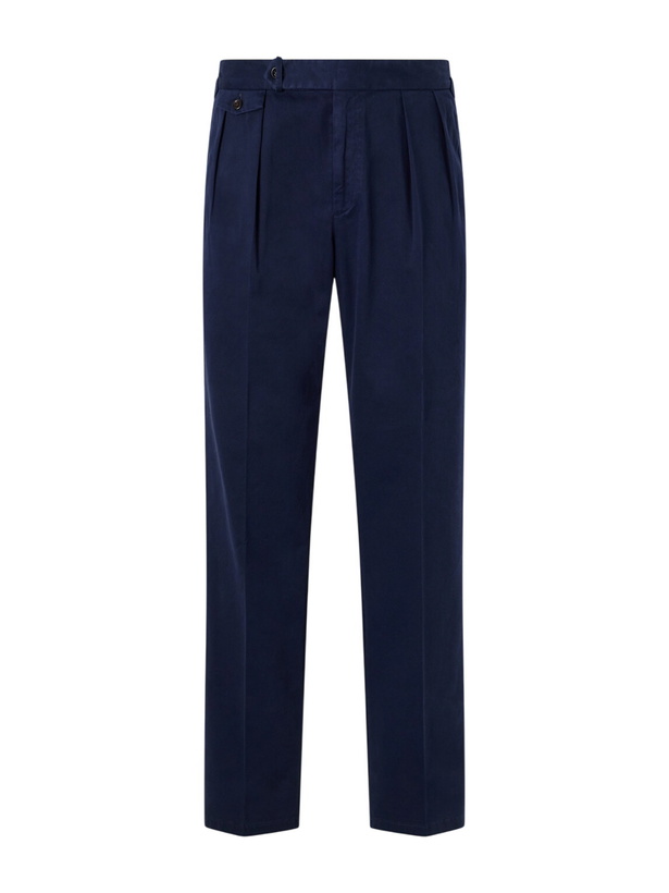 Photo: Polo Ralph Lauren - Straight-Leg Stretch Cotton-Blend Trousers - Blue