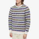 Howlin by Morrison Men's Howlin' A Day in the Wool Fair Isle Crew Knit in White