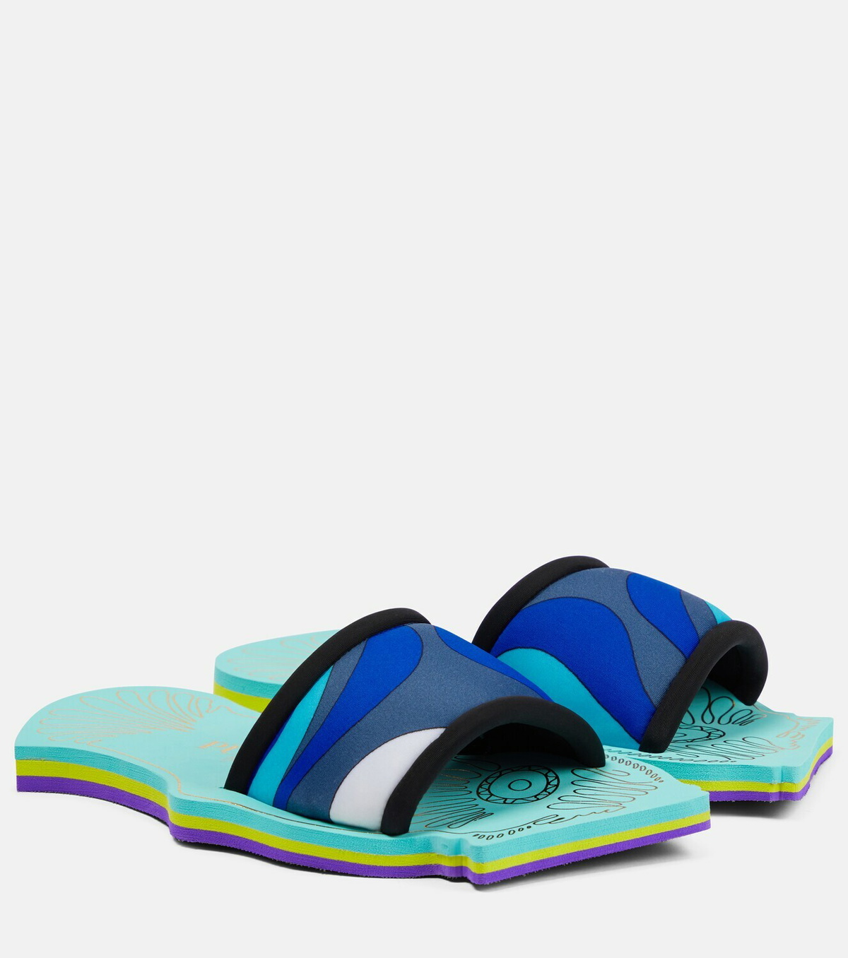 Pucci - Marmo-print jersey slides