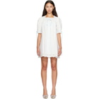 Sandy Liang White & Blue Daikon Minidress
