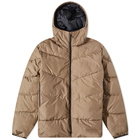 Goldwin Men's Down Parka Jacket in Desert Taupe