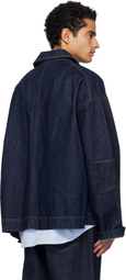 Dries Van Noten Navy Heavyweight Denim Jacket
