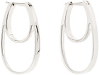 Coperni Transparent & Silver Medium Swipe Earrings