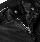 Undercover - Skinny-Fit Printed Leather Biker Trousers - Black