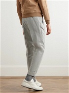 Incotex - Tapered Cropped Pleated Chinolino Trousers - Gray