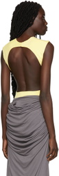 Paris Georgia Yellow Cut-Out Bodysuit