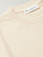 JW ANDERSON - Logo-Embroidered Printed Cotton-Jersey T-Shirt - Neutrals
