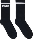 Lanvin Black 'Lanvin' Cotton Socks