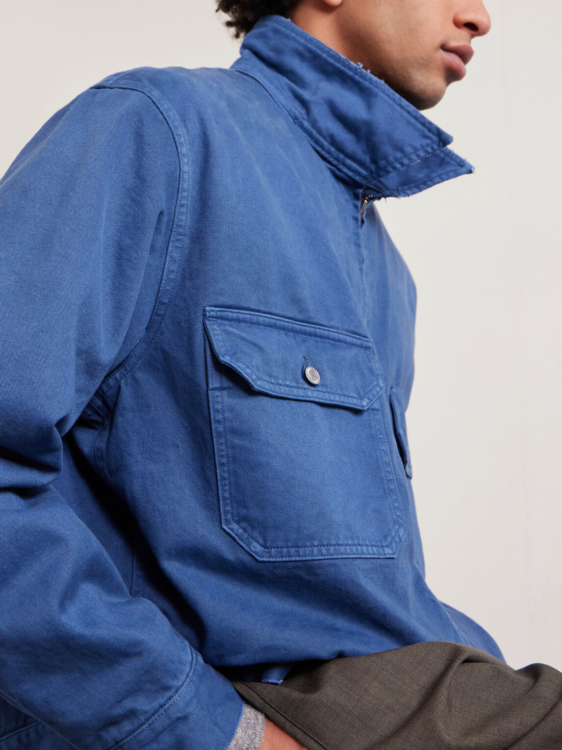 A.PRESSE - Cotton-Twill Jacket - Blue