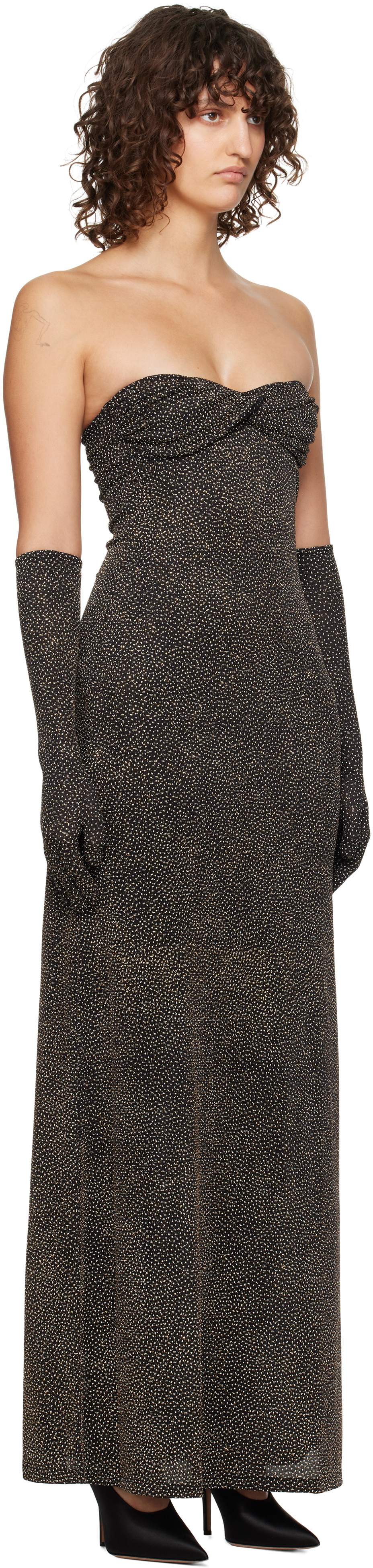 Beaufille Black & Gold Anise Maxi Dress Beaufille