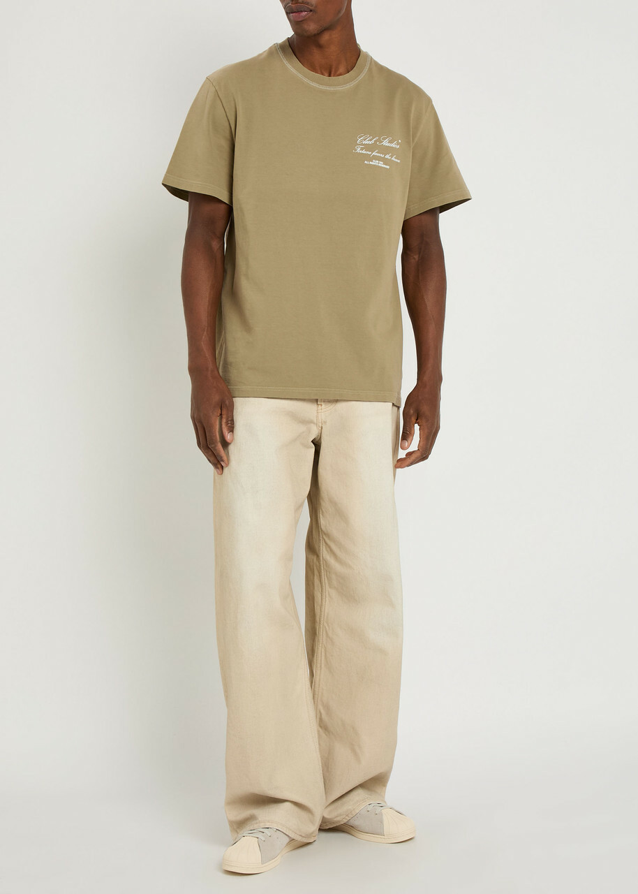Club 1984 LA Studio Printed Cotton T-shirt Taupe
