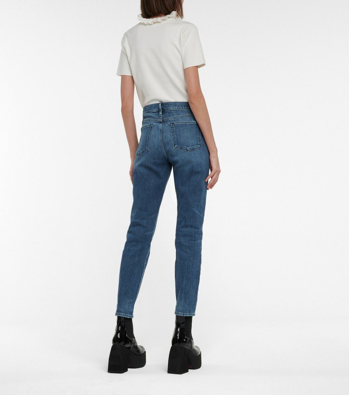 Frame - Le Garçon mid-rise skinny jeans Frame Denim
