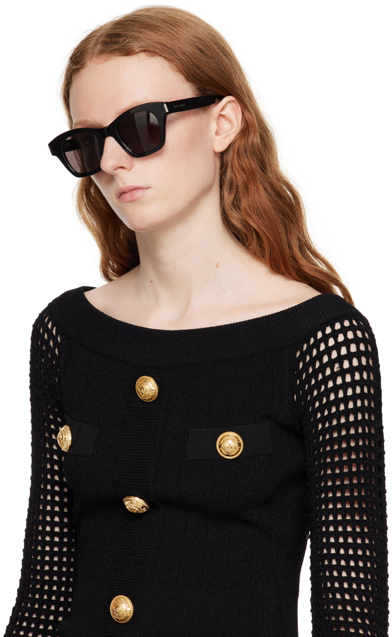 Saint Laurent Black 592 Sunglasses SAINT LAURENT SL 592 Square Sunglasses | endource main image 4