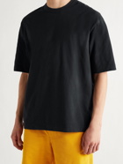 Y-3 - Layered Logo-Print Organic Cotton-Jersey and Shell T-Shirt - Black