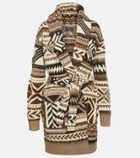Polo Ralph Lauren Printed wool-blend wrap cardigan