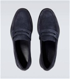 Manolo Blahnik Perry suede penny loafers