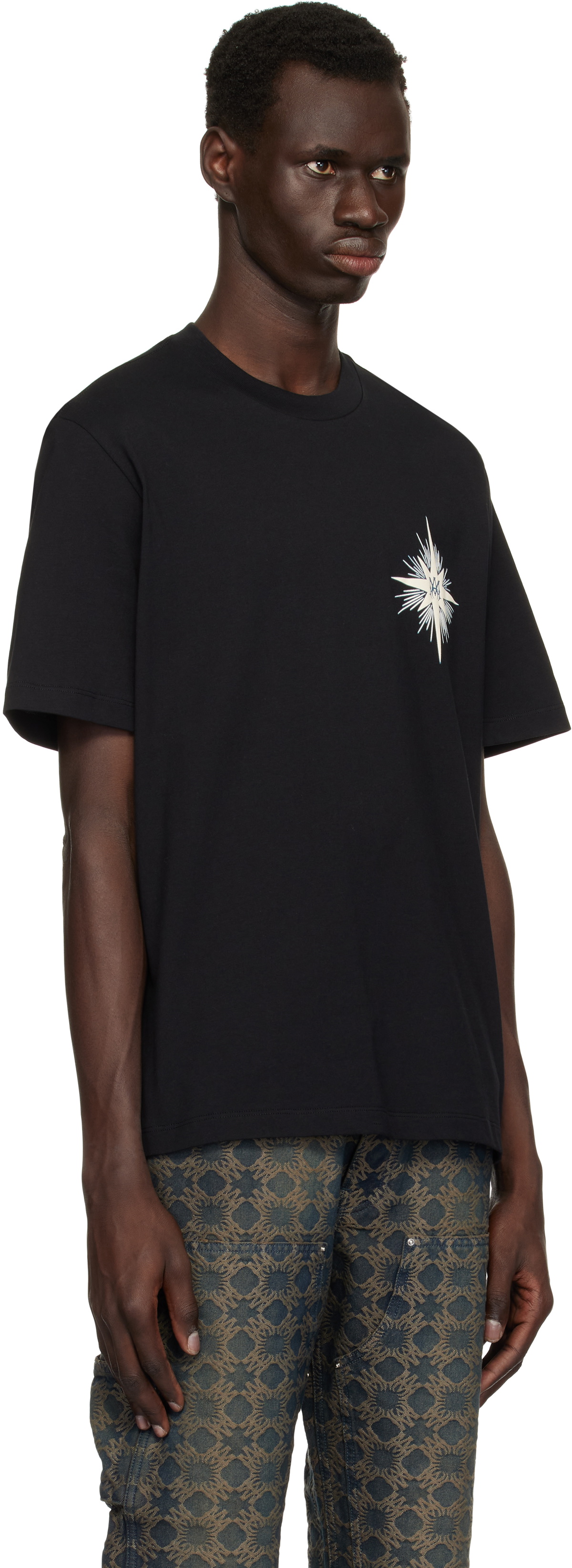 AMIRI Black 'Amiri' Starburst T-shirt Amiri