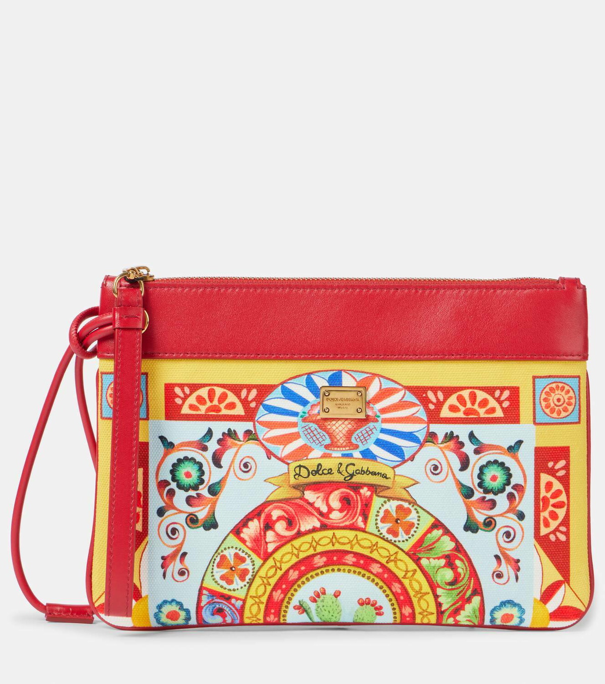 Dolce&Gabbana Small leather trimmed clutch