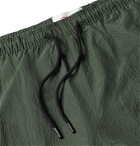 Solid & Striped - The Classic Mid-Length Seersucker Swim Shorts - Green