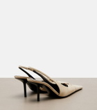 Saint Laurent Babylone eel leather slingback pumps