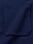 Caruso - Waffle-Knit Wool Cardigan - Blue