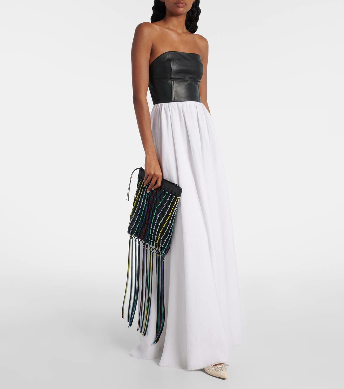 Gabriela Hearst Naila fringed leather pouch
