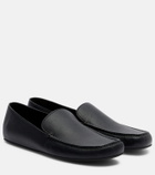 The Row Leo leather slip-on shoes