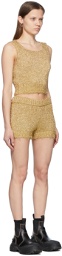 Undercover Gold Nylon Tank Top & Shorts Set