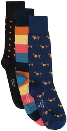 Paul Smith Three-Pack Multicolor Novelty Mix Socks