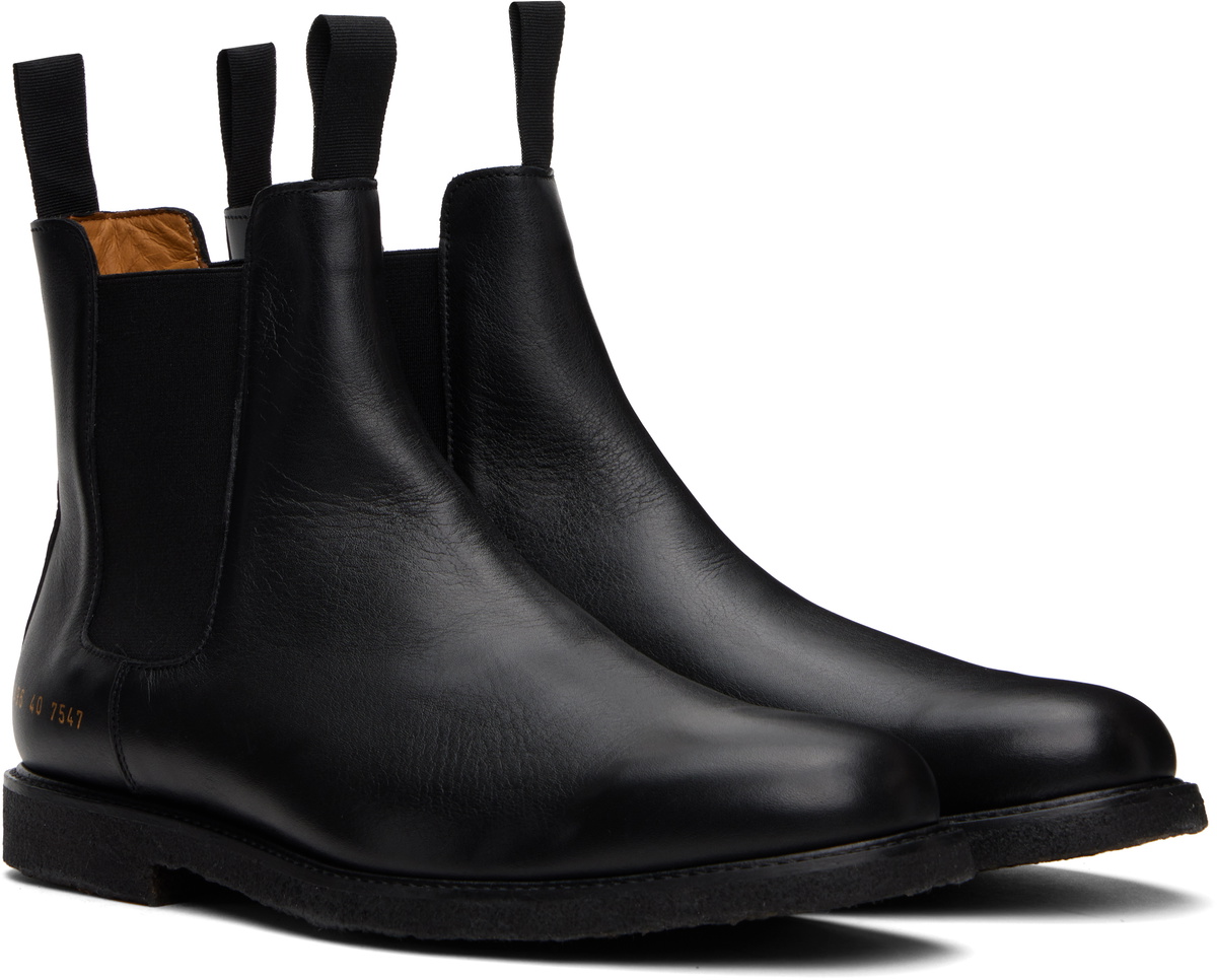 Common Projects Black Classic Chelsea Boots