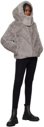 MACKAGE Gray Anik Faux-Fur Down Jacket