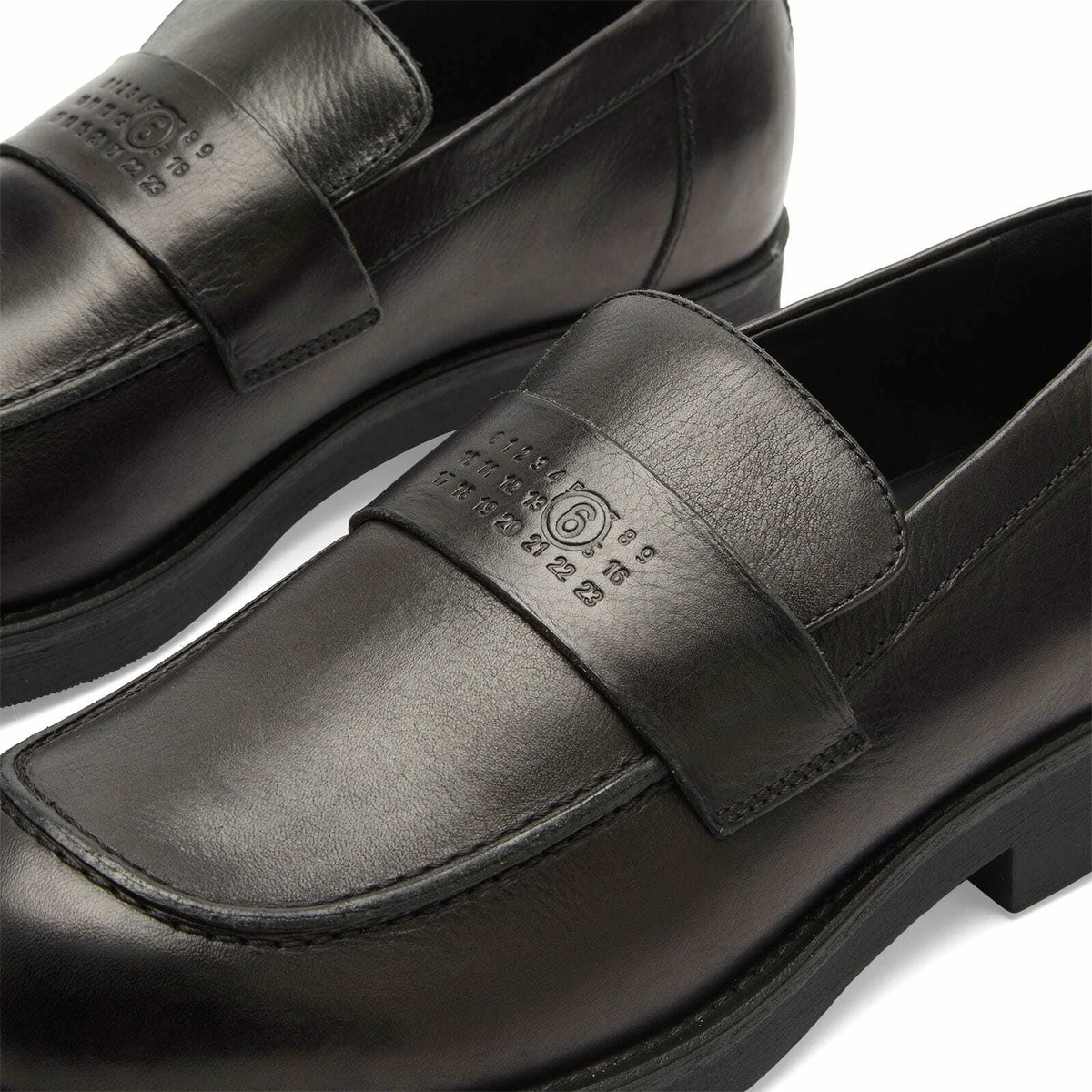 MM6 Maison Margiela Men's Leather Loafer in Black