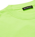 Balenciaga - Oversized Printed Cotton-Jersey T-Shirt - Men - Green