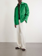 Valentino Garavani - Satin Zip-Up Jacket - Green