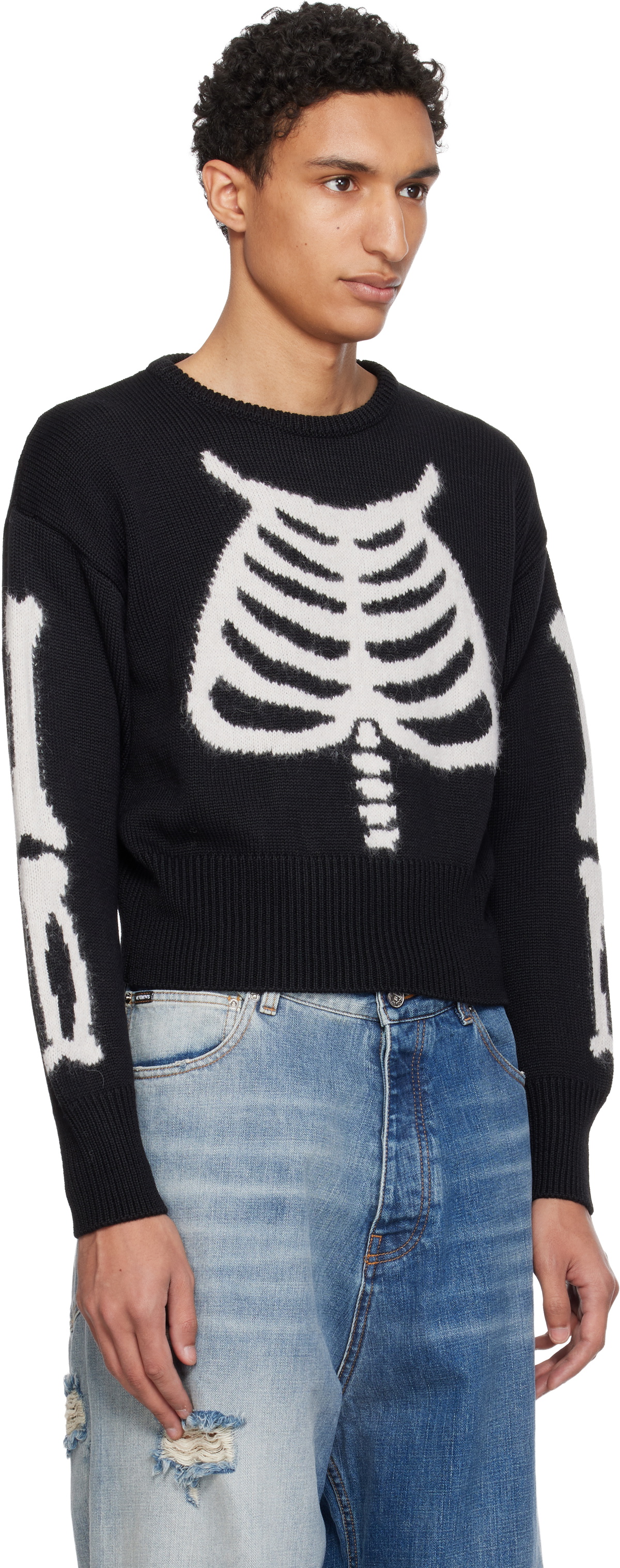 VAQUERA Black Skeleton Sweater