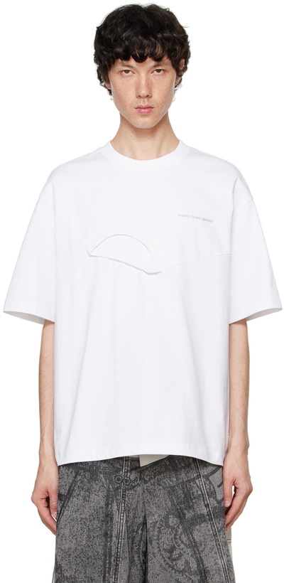 Photo: Feng Chen Wang White Paneled Collar T-shirt