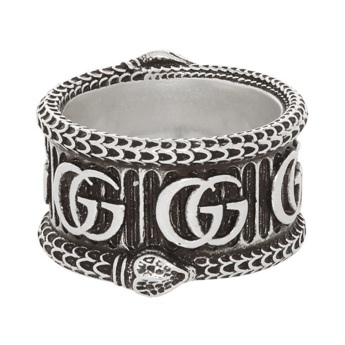 Photo: Gucci Silver GG Marmont Ring
