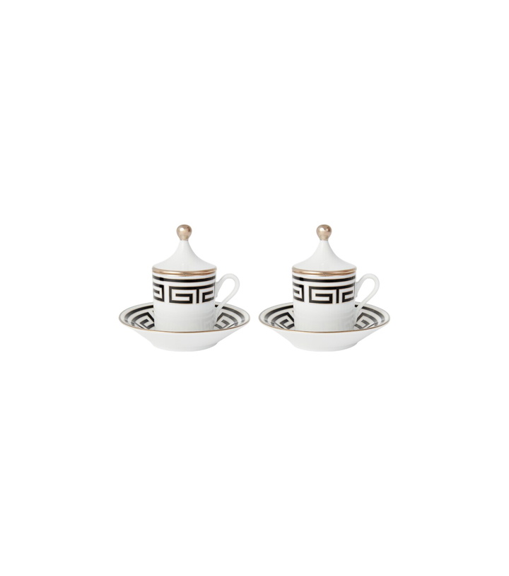 Photo: Ginori 1735 Labirinto Tête à Tête' set of two coffee cups and saucers