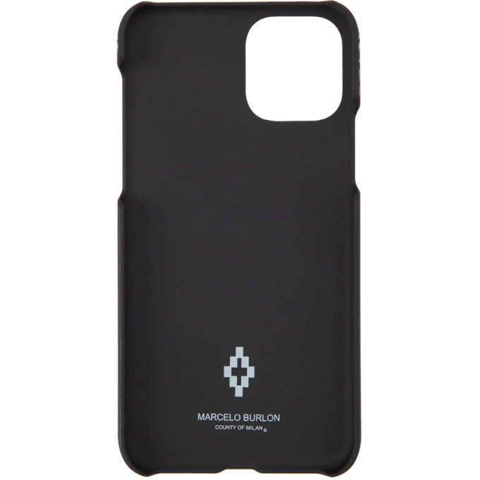 Marcelo Burlon County of Milan Black and White Sharp Wings iPhone 11 Pro Case
