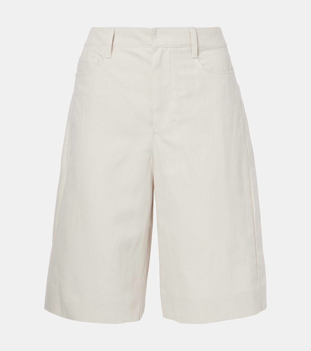 'S Max Mara Eric cotton and linen Bermuda shorts