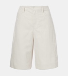 'S Max Mara Eric cotton and linen Bermuda shorts