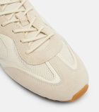 Tory Burch Field suede and leather-trimmed sneakers
