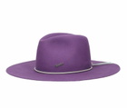 Borsalino Heath Alessandria Brushed Felt With Leather Hatband