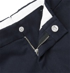 Dunhill - Navy Slim-Fit Stretch Cotton and Cashmere-Blend Chinos - Blue