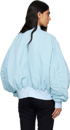 The Attico Blue Anja Bomber Jacket