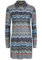Missoni Zigzag-intarsia Fine-knit Mini Dress Multicoloured