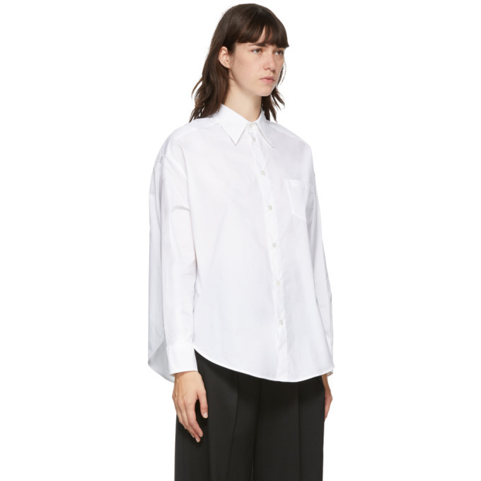 MM6 Maison Margiela White Poplin Circle Shirt MM6 Maison