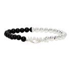 WWW.WILLSHOTT Black and Silver Onyx Bracelet