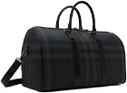 Burberry Black Faux-Leather Duffle Bag